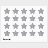 Metallic zilver Glitter Ster Sticker (Vel)