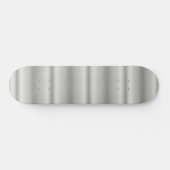 Metallic zilver grijs geborsteld aluminium skateboard (Horizontaal)