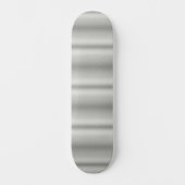 Metallic zilver grijs geborsteld aluminium skateboard (Voorkant)