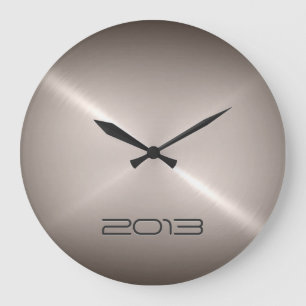 Metallic zilver Roestvrij Staal Metal 2 Grote Klok