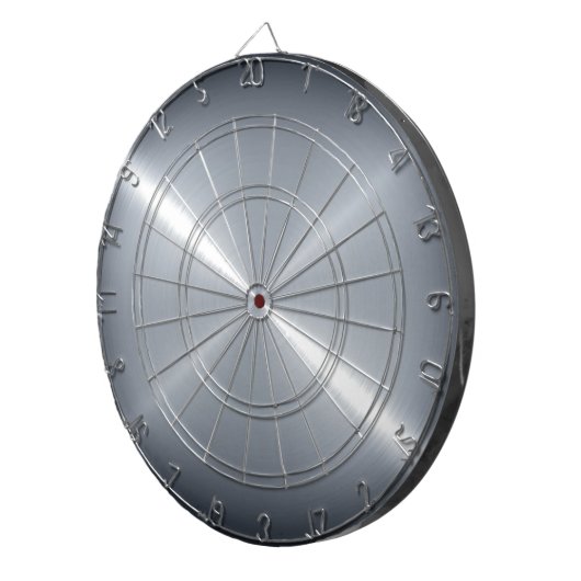 Metallic zilver Roestvrij staal Metalen Kijk uit Dartbord (Voorkant Rechts)