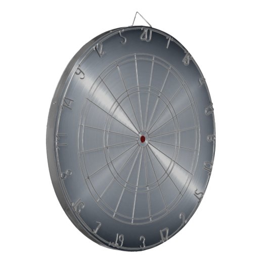 Metallic zilver Roestvrij staal Metalen Kijk uit Dartbord (Voorkant Links)