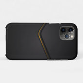 Metallic zwart met goud dynamisch lijnaccent Case-Mate iPhone case (Achterkant (horizontaal))