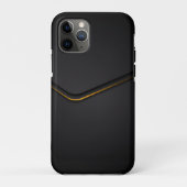 Metallic zwart met goud dynamisch lijnaccent Case-Mate iPhone case (Achterkant)