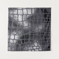 Metallic zwarte slangenhuid: elegante textuur