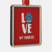 Métallique AIMER MON CUNUCU (lettres blanches) - Ornement (Droite)