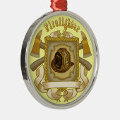 Métallique Ax Shield FireFighter ornement (Droite)