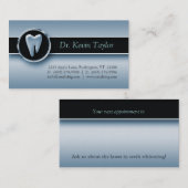 Métallique bleu de carte de visite molaire (Devant / Derrière)