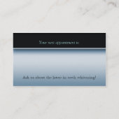 Métallique bleu de carte de visite molaire (Dos)