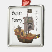 Métallique Capitaine de bateau de pirate ornement (Gauche)