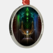 Métallique Contempler Oz Fractal Art Premium Ornement (Droite)