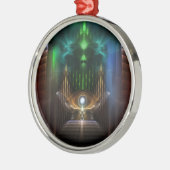 Métallique Contempler Oz Fractal Art Premium Ornement (Gauche)