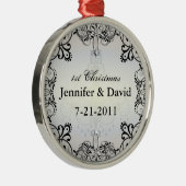 Métallique ęr Ornement marié de Flourish de Noël (Droite)