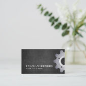 Métallique - Gears Carte de visite mécanique (Debout devant)