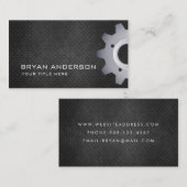 Métallique - Gears Carte de visite mécanique (Devant / Derrière)