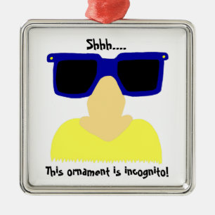 Métallique Incognito Mustache & Ornement de lunettes