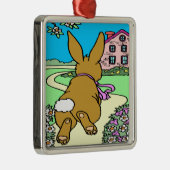 Métallique Lapin Trail Ornement de Pâques (Droite)