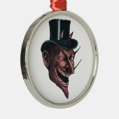 Métallique Le Diable Dans Un Ornement Tophat (Droite)