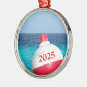 Métallique Noël 2012 Ornement Bobber de Pêche (Gauche)