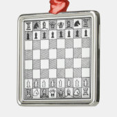 Métallique Ornement à thème Black & White Chess (Gauche)