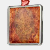 Métallique Ornement Carré du démon de feu (Gauche)