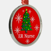 Métallique Ornement d'arbre de Noël d'infirmière d'ER (Droite)