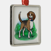Métallique Ornement de beagle (Droite)