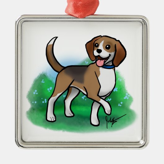 Métallique Ornement de beagle (Devant)