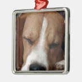 Métallique Ornement de beagle de sommeil (Gauche)