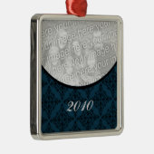 Métallique Ornement de Carré Premium en Damas de vacances pol (Droite)