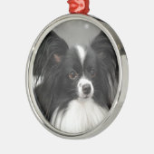 Métallique Ornement de chien de Papillon (Gauche)