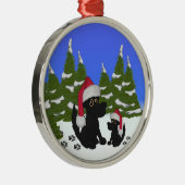 Métallique Ornement de Chiens de Noël (Droite)