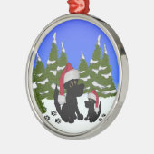 Métallique Ornement de Chiens de Noël (Gauche)