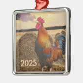 Métallique Ornement de coq coloré (Gauche)