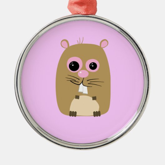 Métallique Ornement de hamster de dessin (Devant)
