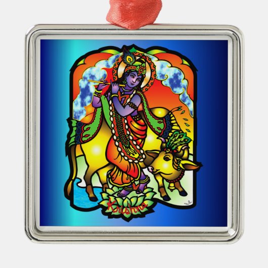 Métallique Ornement de Krishna (Devant)