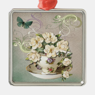 Métallique Ornement de la tasse de thé 2