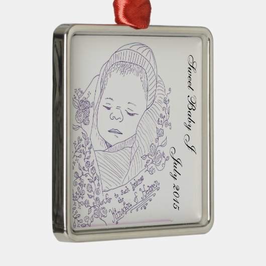 Métallique Ornement de perte de grossesse (Droite)