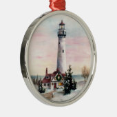 Métallique ornement de phare de Noël (Droite)