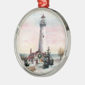 Métallique ornement de phare de Noël (Gauche)