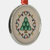 Métallique Ornement de point de croix d'arbre de Noël (Droite)