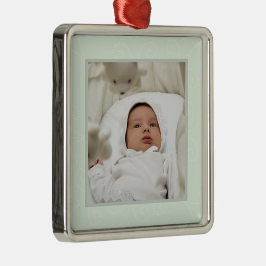 Métallique Ornement de rouleau (vert) (Droite)