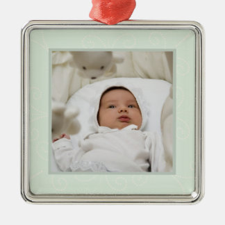 Métallique Ornement de rouleau (vert)