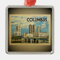 Ornement de Vintage voyage de Columbus Ohio