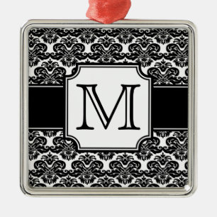 Métallique Ornement monogramme damassé tendance
