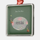 Métallique Ornement photo de vacances Cute Boy Elf Tree (Gauche)