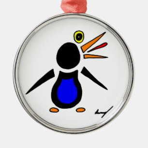 Métallique Ornement rond de pingouin Abstrait