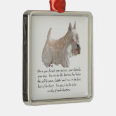 Métallique Ornement Scottie Keepsaké (Droite)