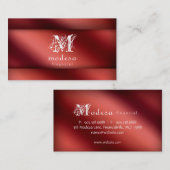 Métallique rouge de cartes de visite financiers (Devant / Derrière)