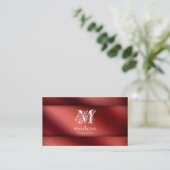 Métallique rouge de cartes de visite financiers (Debout devant)